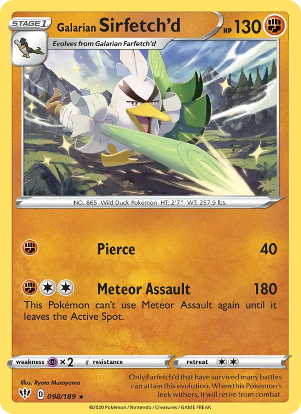 Galarian Sirfetch'd 98/189 from Darkness Ablaze