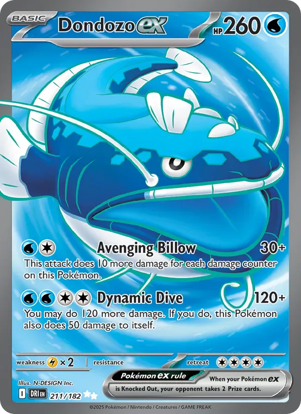 Dondozo ex 211/182 from Destined Rivals