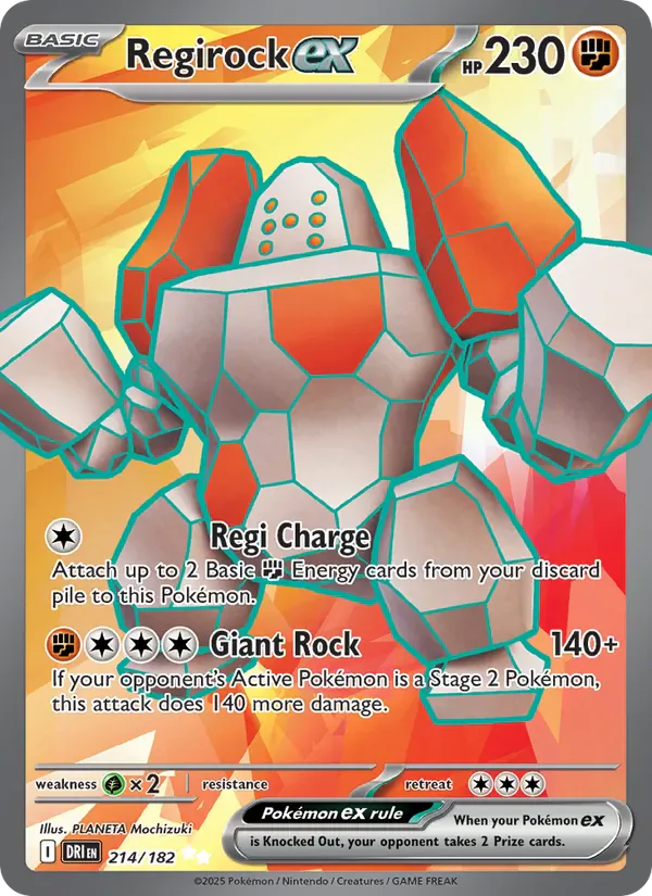 Regirock ex 214/182 from Destined Rivals