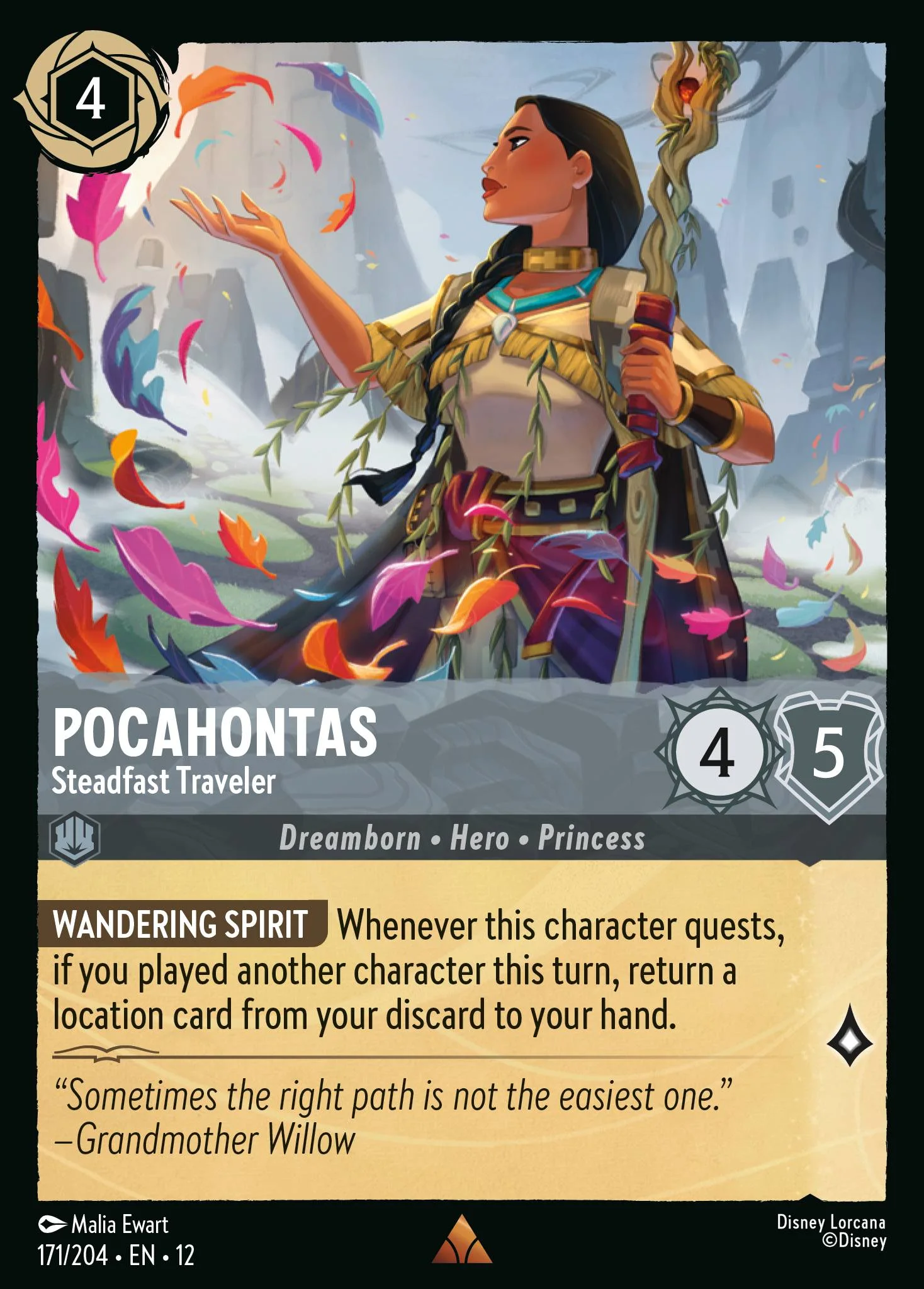 Pocahontas - Steadfast Traveler 171/204 from Wilds Unknown