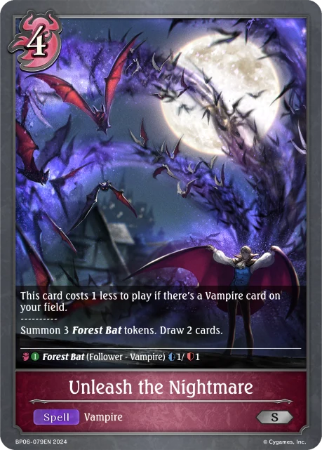 Unleash the Nightmare BP06-079EN Shadowverse: Evolve card