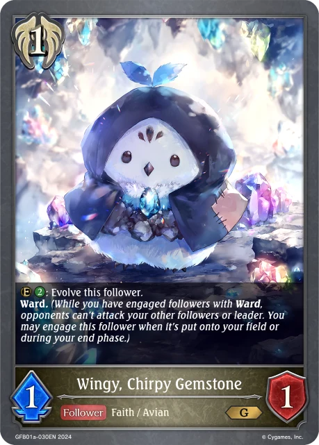 Wingy, Chirpy Gemstone GFB01a-030EN Shadowverse: Evolve card