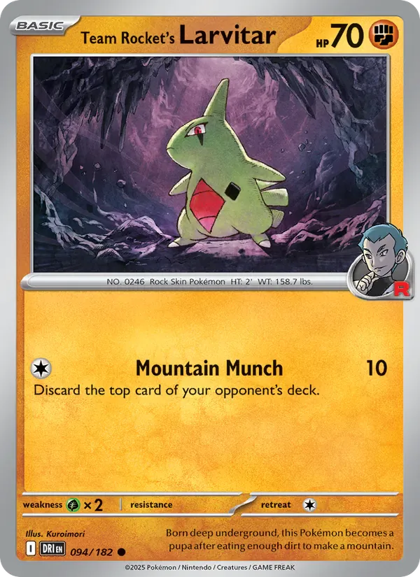 Team Rocket's Larvitar 094/182 from Destined Rivals