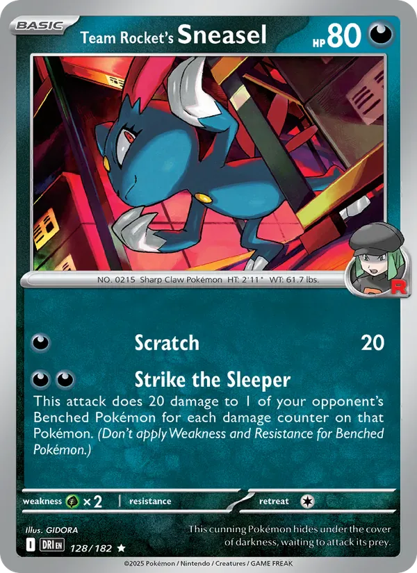 Team Rocket's Sneasel 128/182 from Destined Rivals