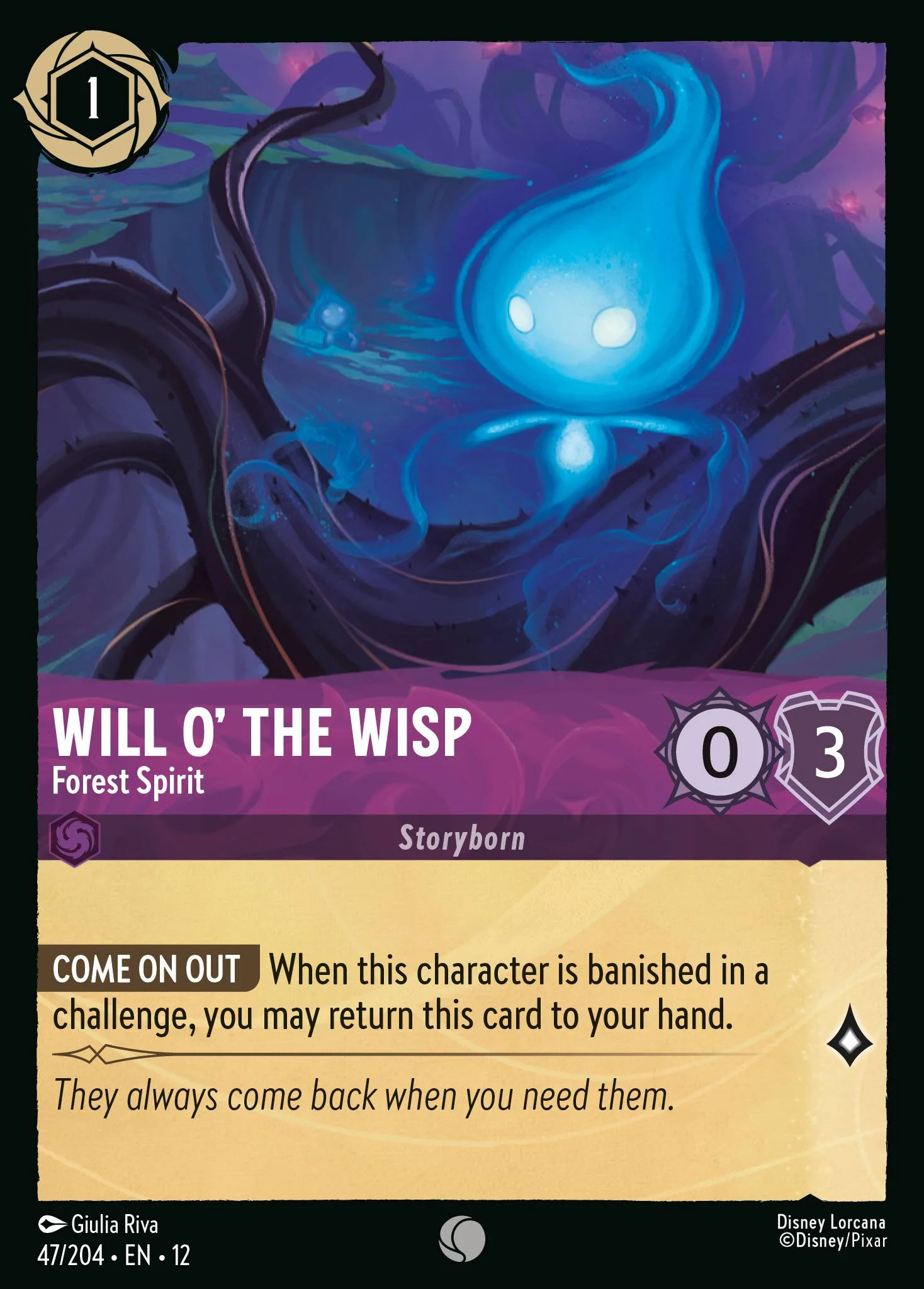 Will o' the Wisp - Forest Spirit 47/204 from Wilds Unknown