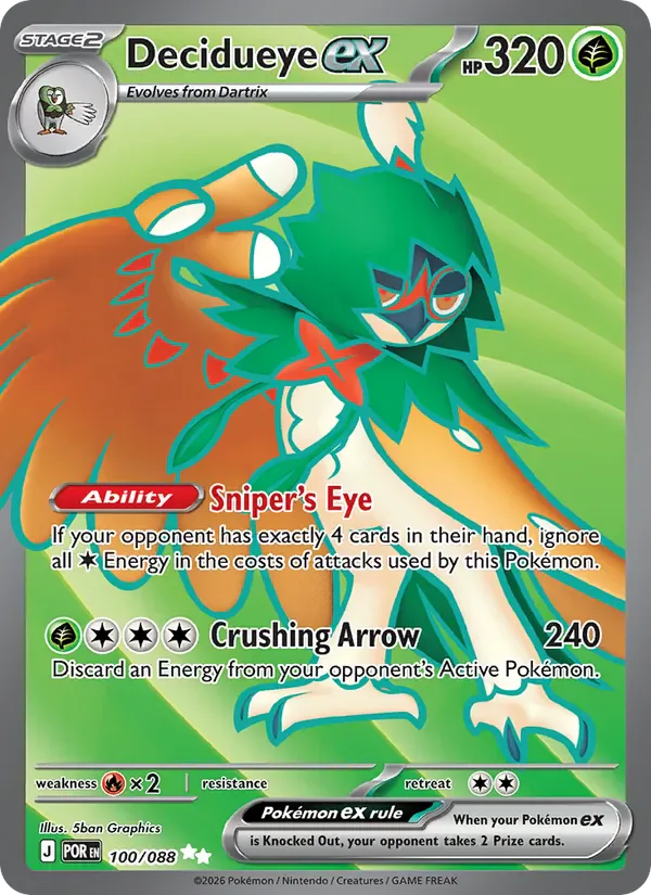 Decidueye ex 100/88 from Perfect Order