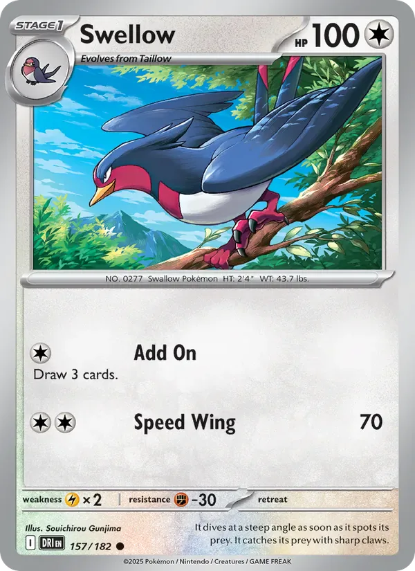 Swellow 157/182 from Destined Rivals