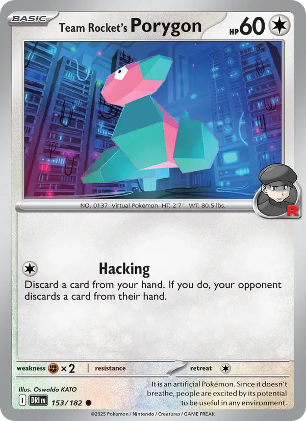 Team Rocket's Porygon 153/182 from Destined Rivals