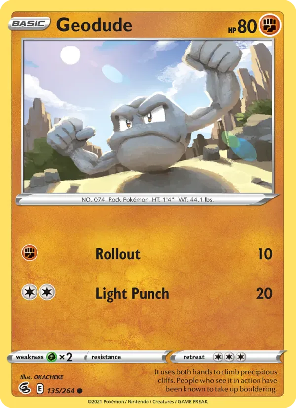 Geodude 135/264 from Fusion Strike