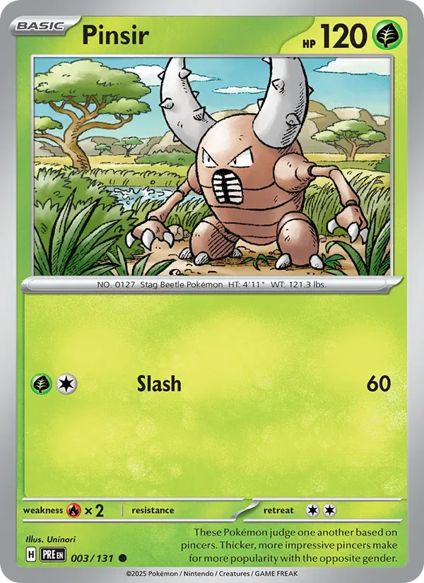Pinsir 003/131 from Prismatic Evolutions