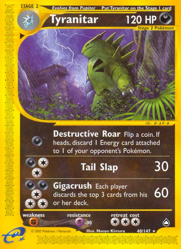 Tyranitar 40/147 from Aquapolis