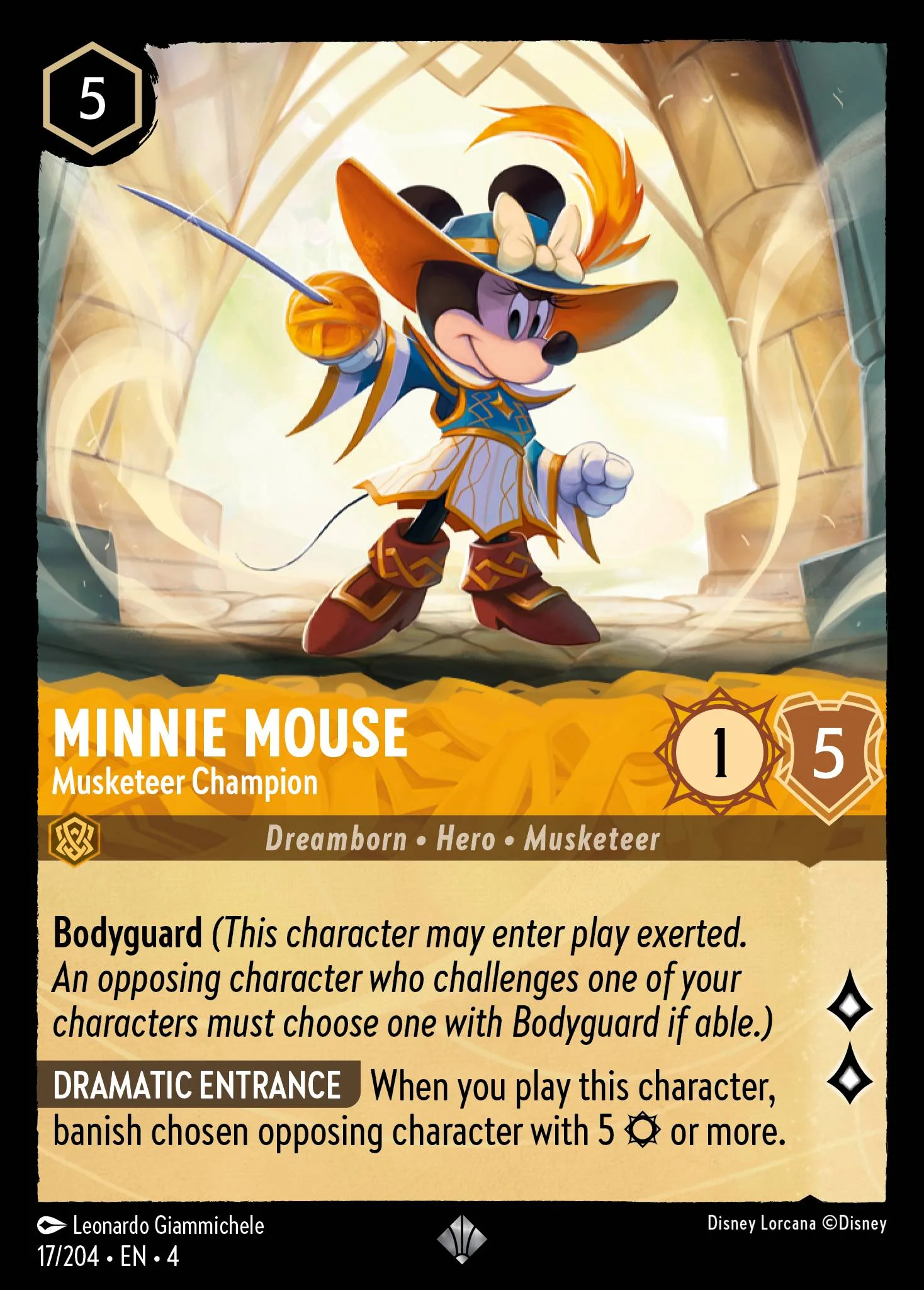 Minnie Mouse - Musketeer Champion 17/204 from Ursula's Return
