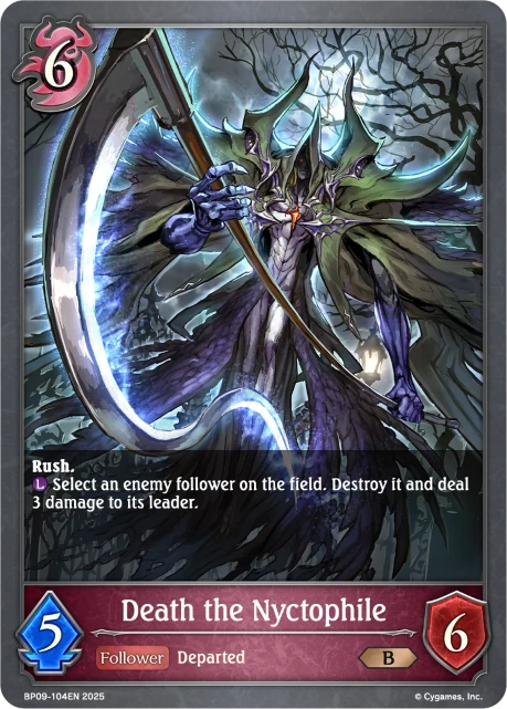 Death the Nyctophile BP09-104EN Shadowverse: Evolve card