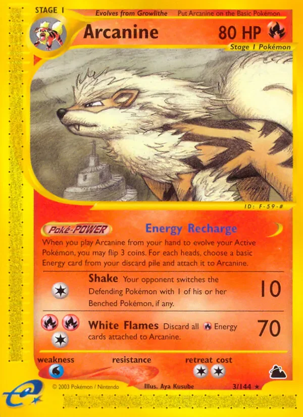 Arcanine 3/144 from Skyridge