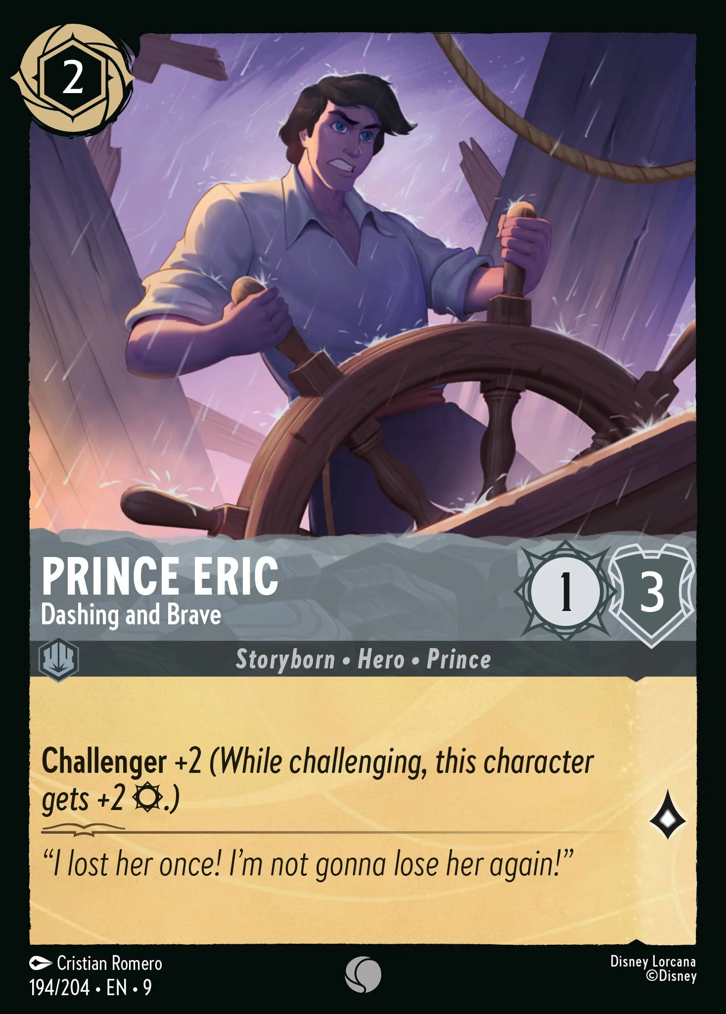 Prince Eric - Dashing and Brave 194/204 from Fabled