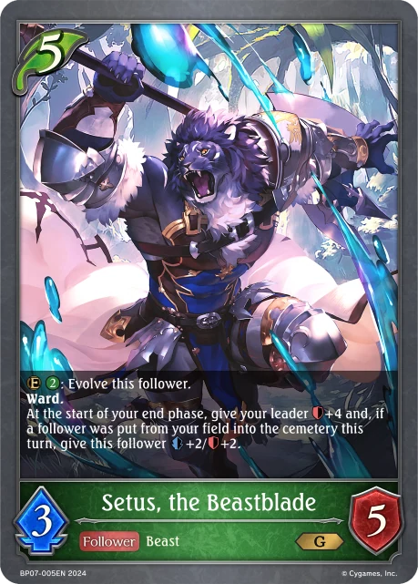 Setus, the Beastblade BP07-005EN Shadowverse: Evolve card