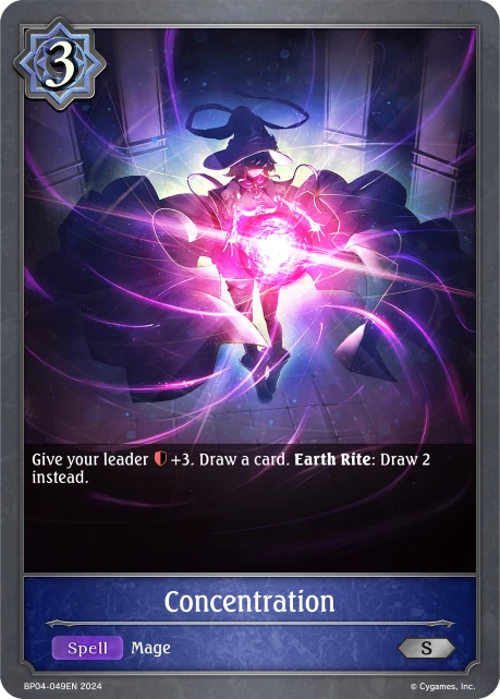 Concentration BP04-049EN Shadowverse: Evolve card