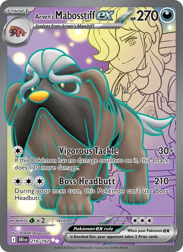 Arven's Mabosstiff ex 218/182 from Destined Rivals