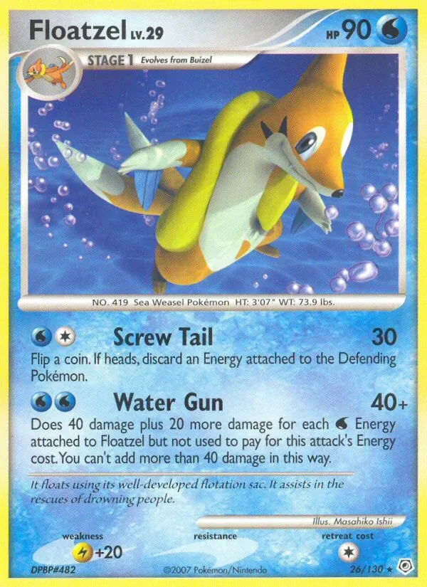 Floatzel 26/130 from Diamond & Pearl