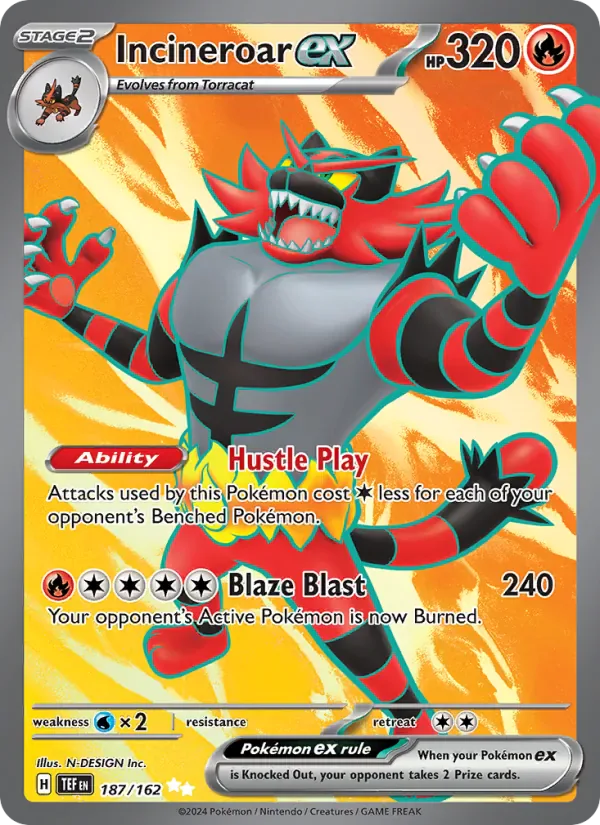 Incineroar ex 187/162 from Temporal Forces