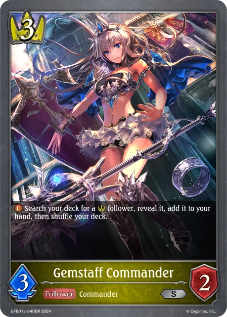 Gemstaff Commander GFB01a-040EN Shadowverse: Evolve card