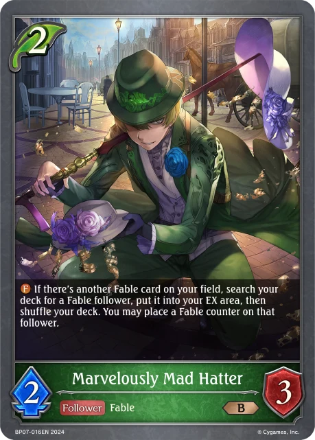 Marvelously Mad Hatter BP07-016EN Shadowverse: Evolve card
