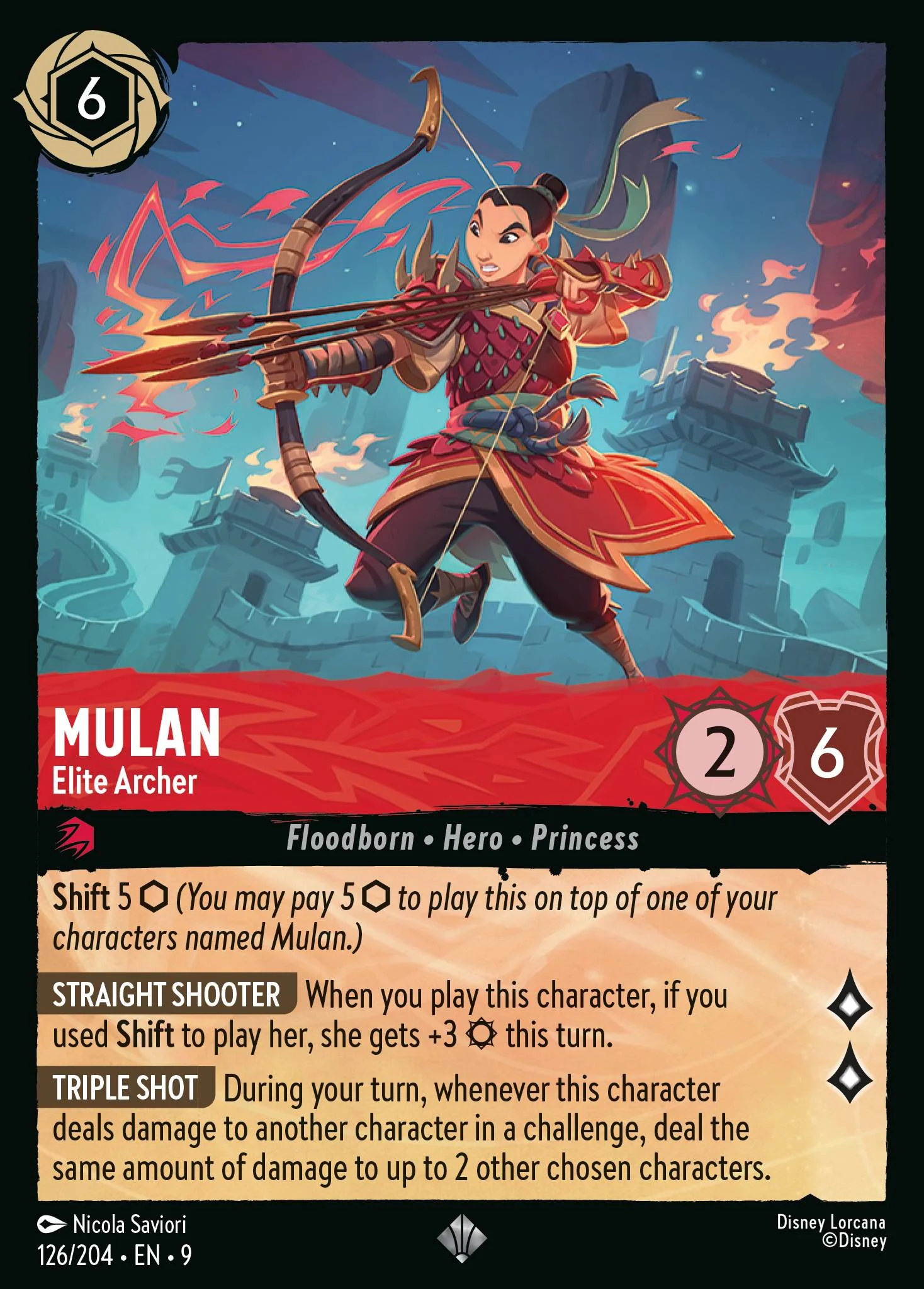 Mulan - Elite Archer 126/204 from Fabled