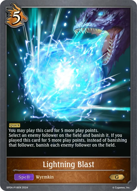 Lightning Blast BP04-P18EN Shadowverse: Evolve card