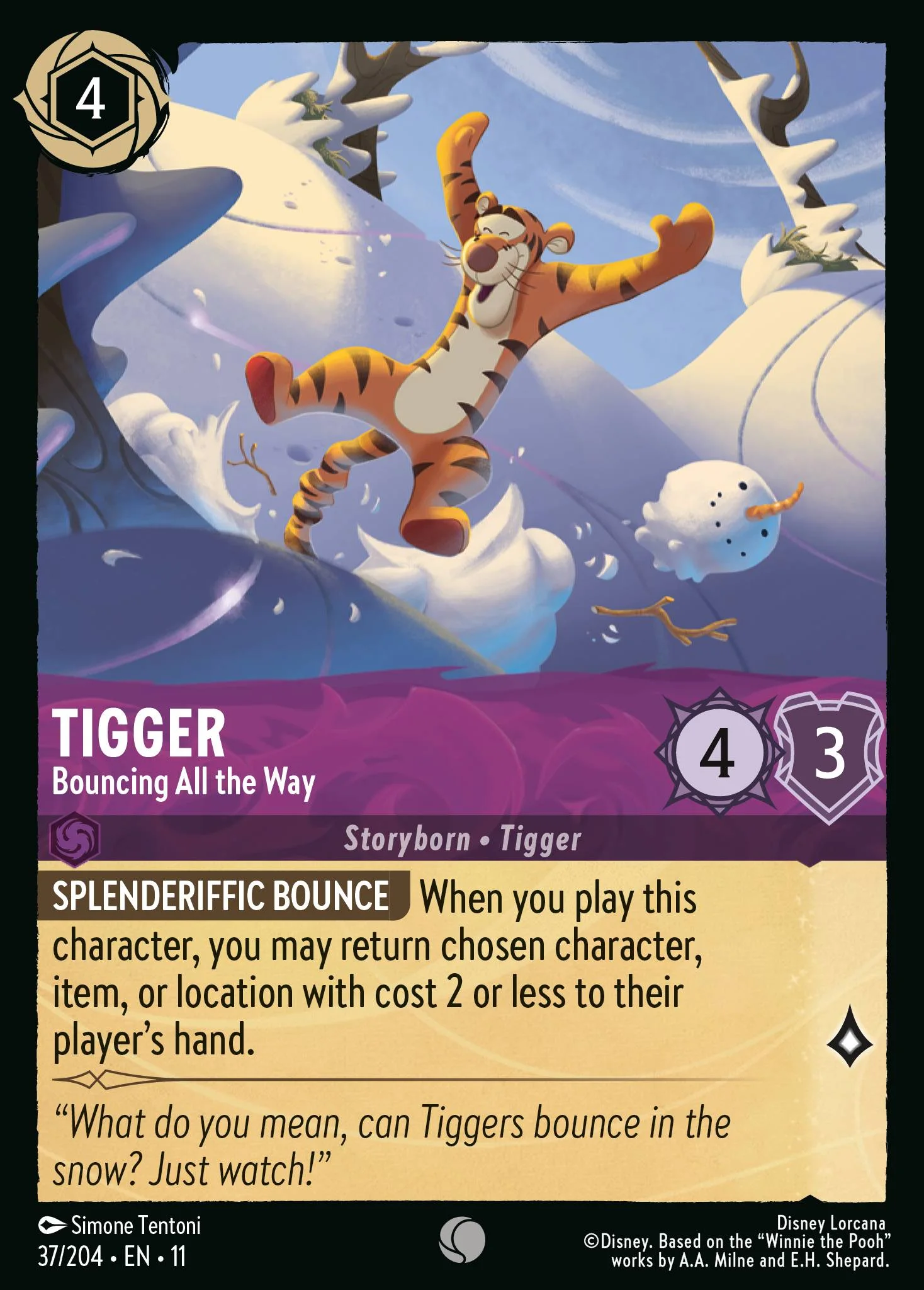 Tigger - Bouncing All the Way 37/204 from Winterspell