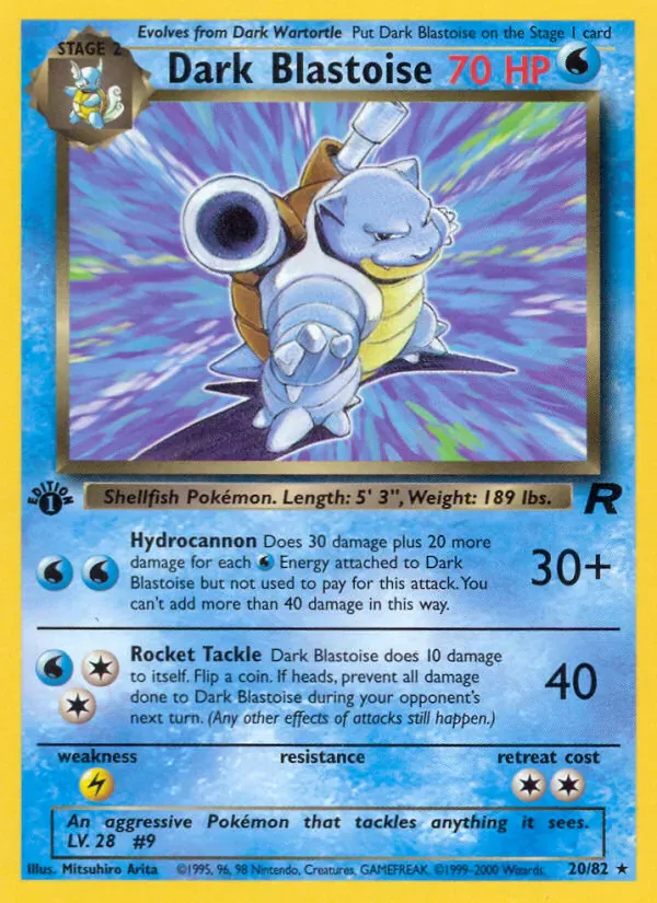Dark Blastoise 20/82 from Team Rocket