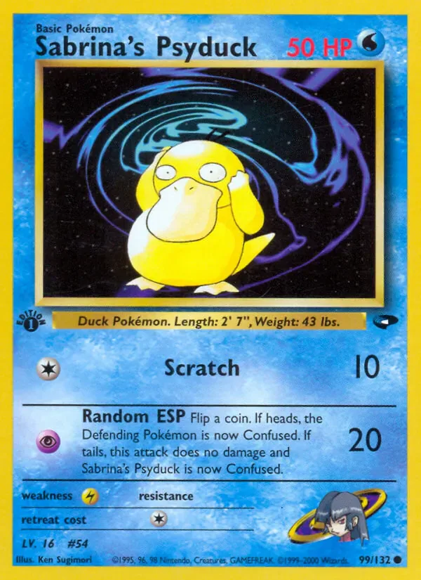 Sabrina's Psyduck 99/132 from Gym Challenge