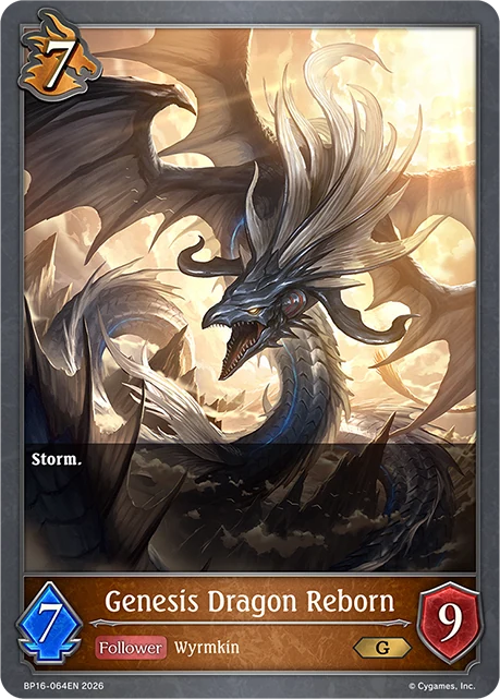 Genesis Dragon Reborn BP16-064EN Shadowverse: Evolve card