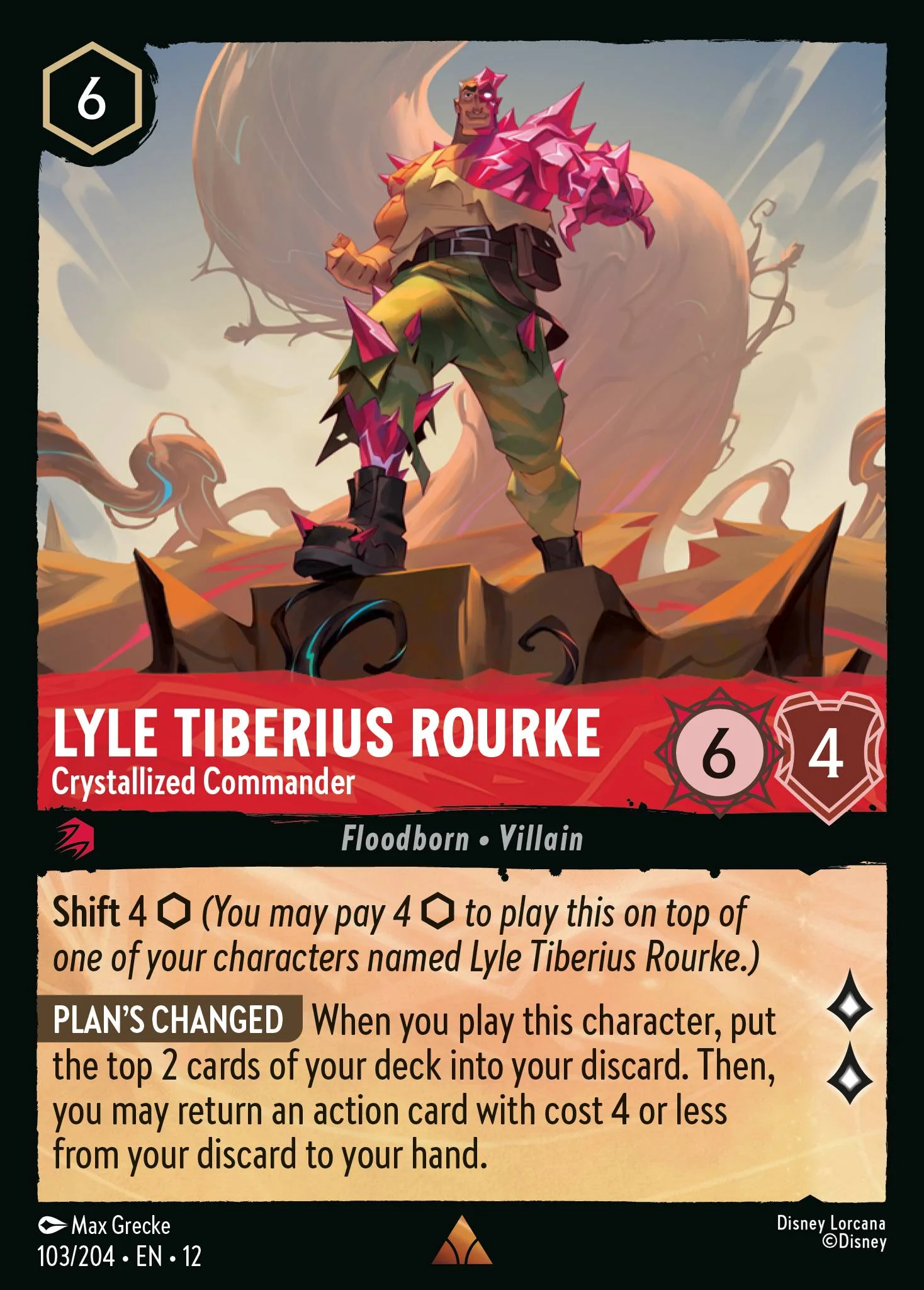 Lyle Tiberius Rourke - Crystallized Commander 103/204 from Wilds Unknown