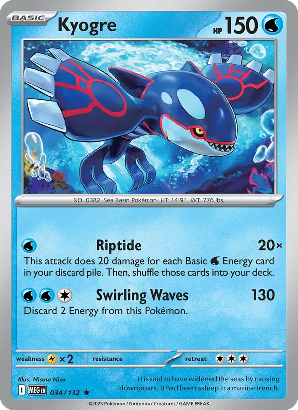 Kyogre 034/132 from Mega Evolution