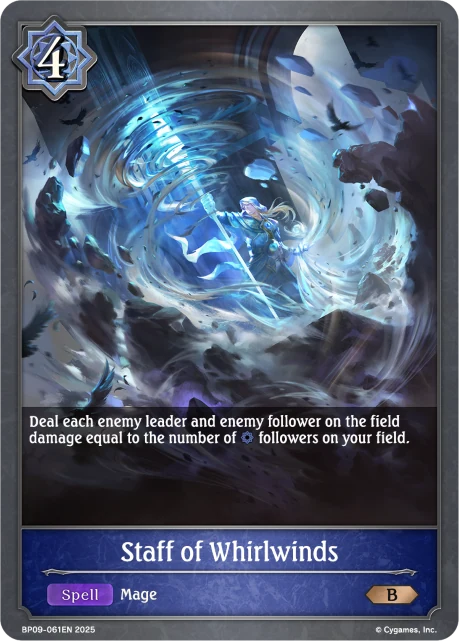 Staff of Whirlwinds BP09-061EN Shadowverse: Evolve card