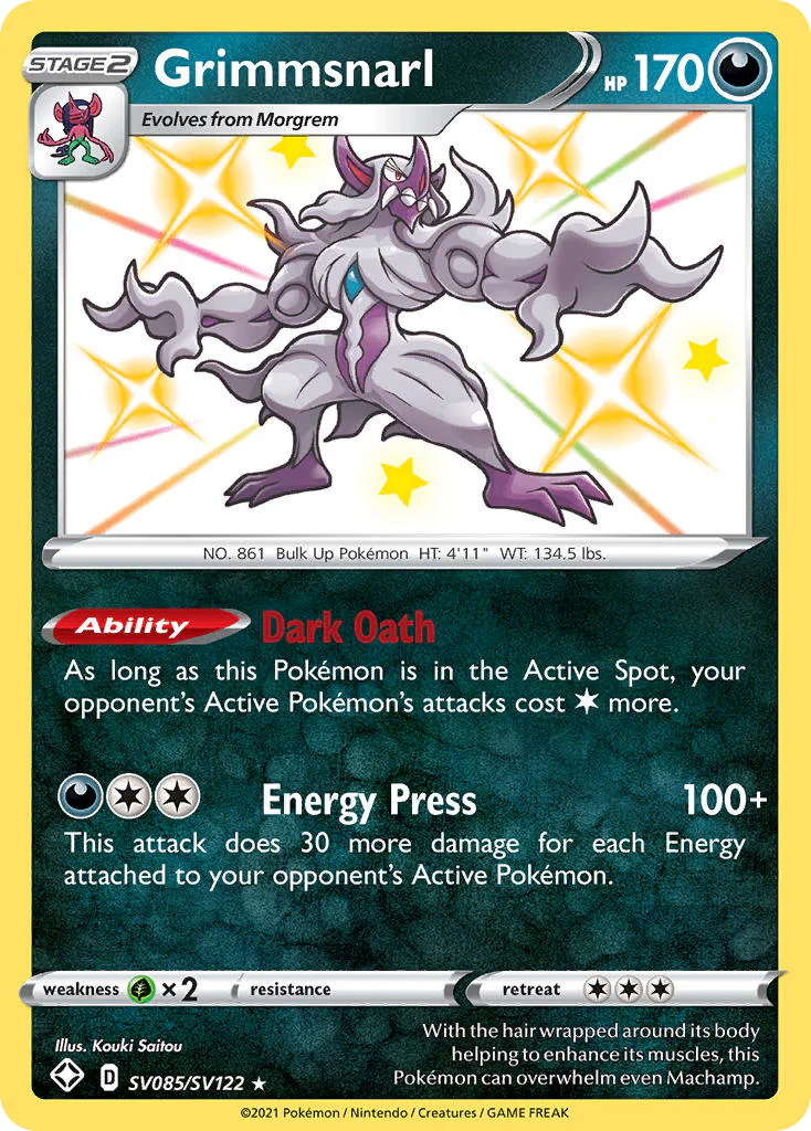 Grimmsnarl SV085/SV122 from Shining Fates