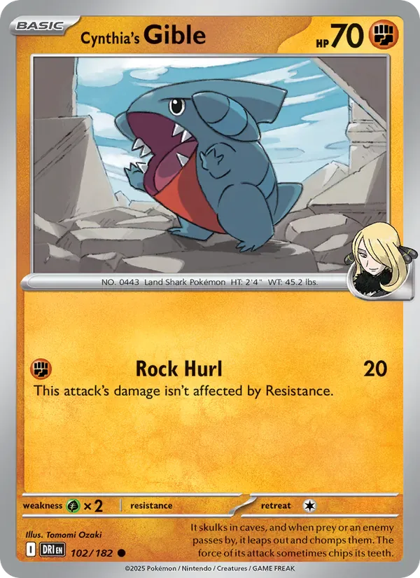 Cynthia's Gible 102/182 from Destined Rivals