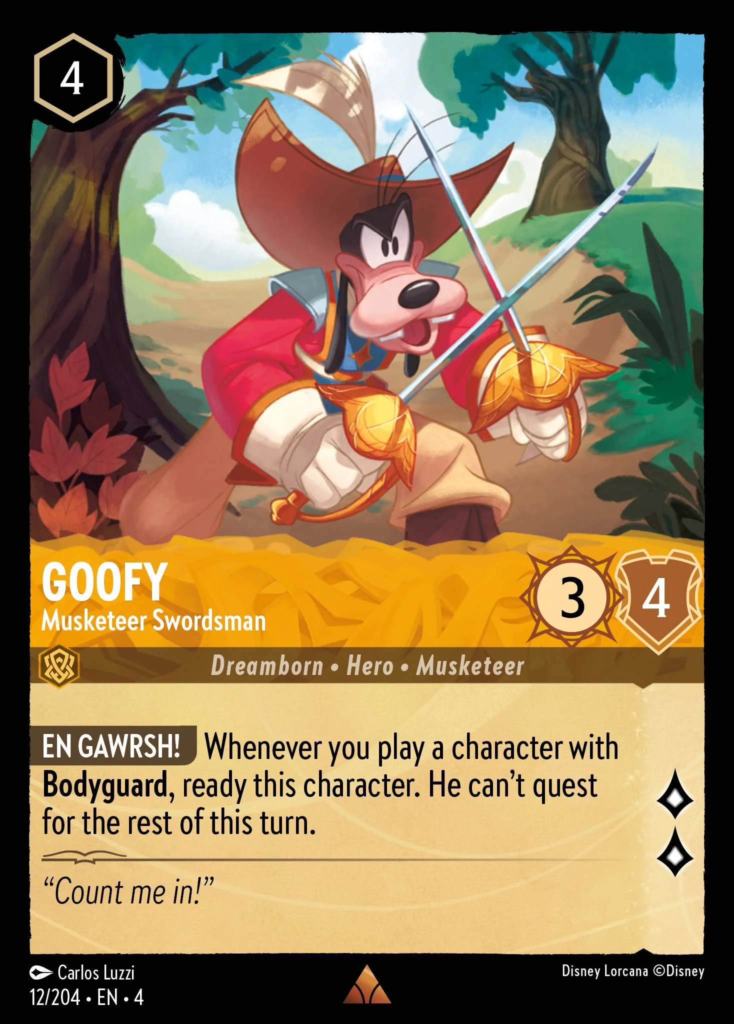 Goofy - Musketeer Swordsman 12/204 from Ursula's Return