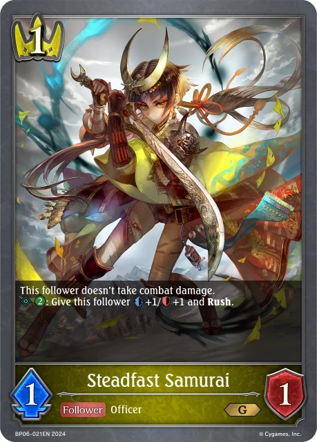 Steadfast Samurai BP06-021EN Shadowverse: Evolve card