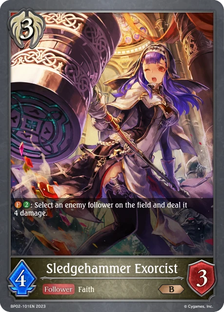 Sledgehammer Exorcist BP02-101EN Shadowverse: Evolve card