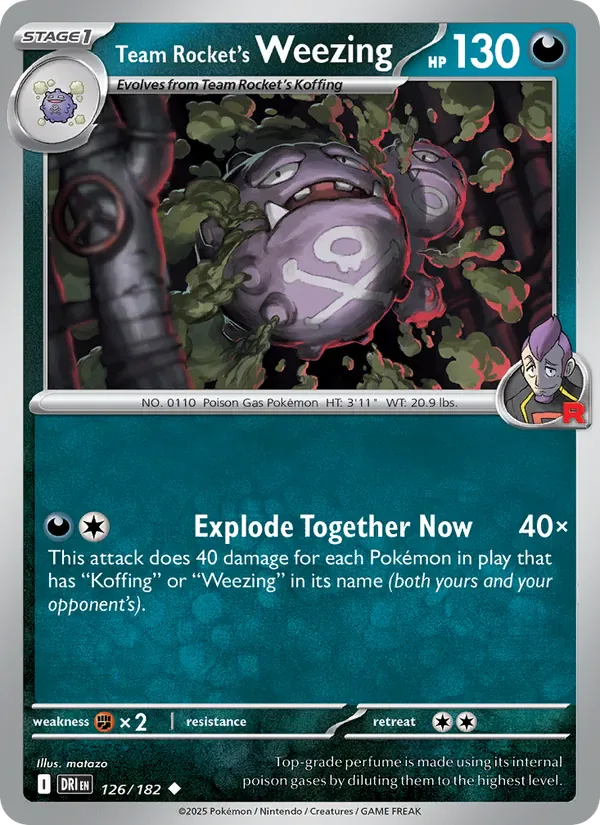 Team Rocket's Weezing 126/182 from Destined Rivals