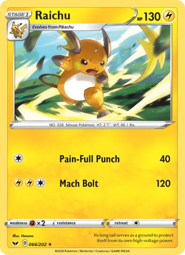 Raichu 66/202 from Sword & Shield