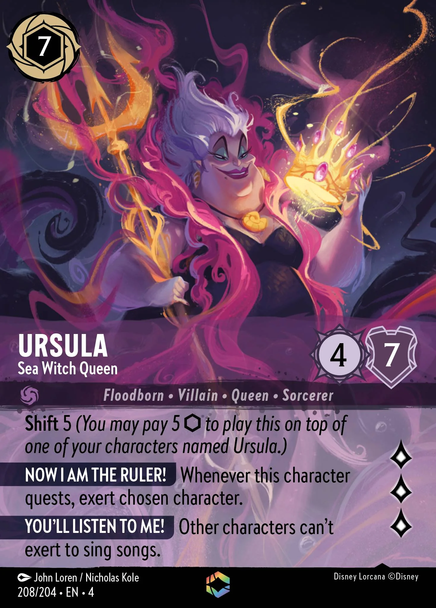 Ursula - Sea Witch Queen 208/204 from Ursula's Return