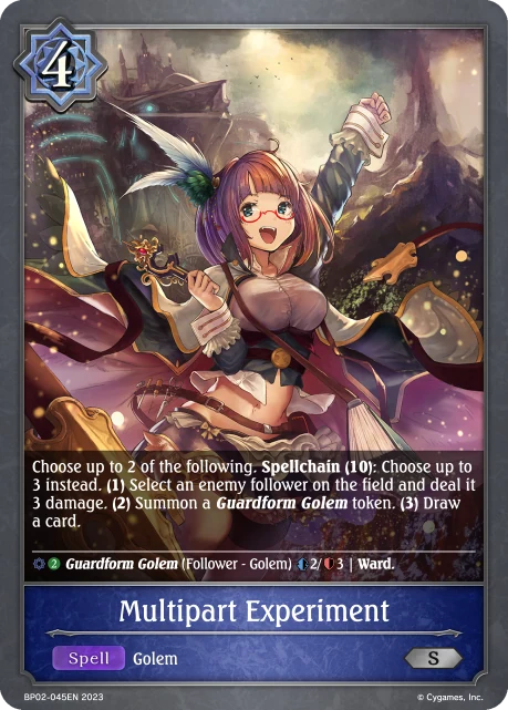 Multipart Experiment BP02-045EN Shadowverse: Evolve card