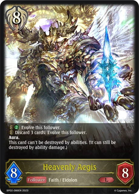 Heavenly Aegis BP02-086EN Shadowverse: Evolve card