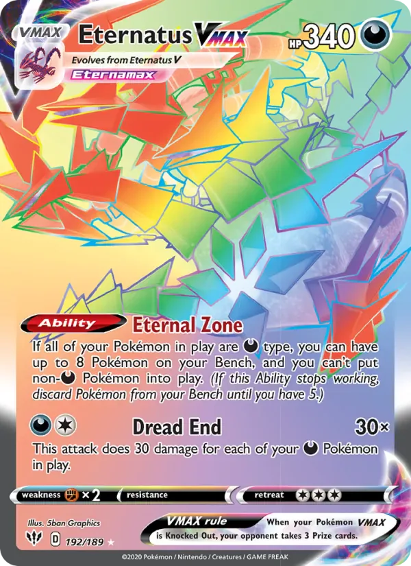 Eternatus VMAX 192/189 from Darkness Ablaze
