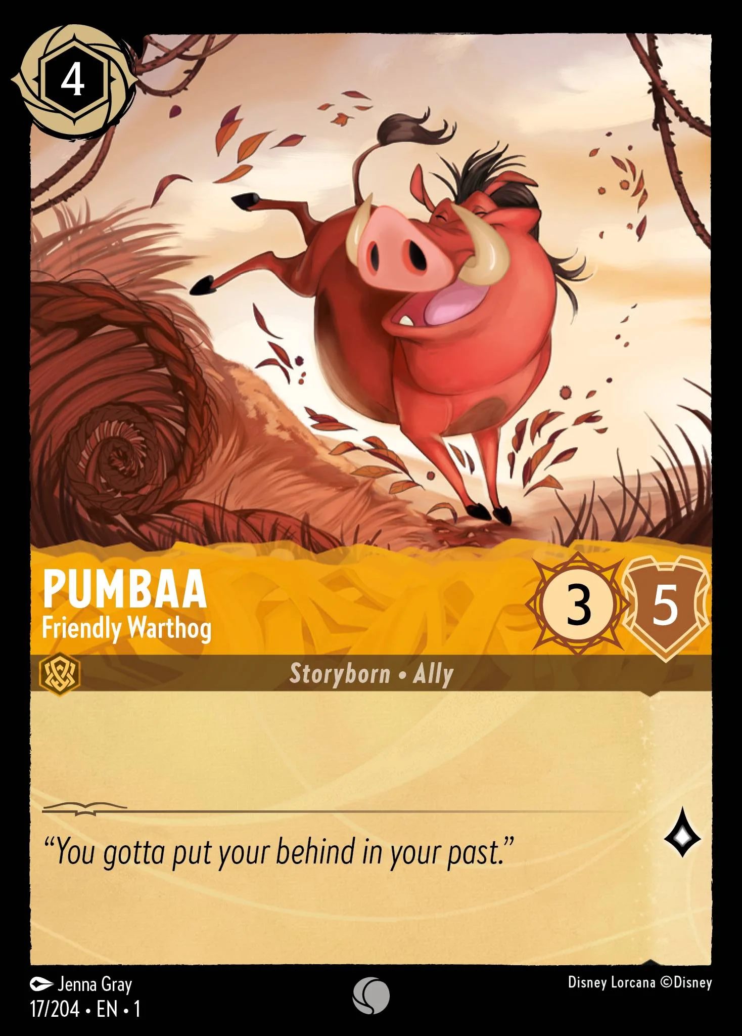 Pumbaa - Friendly Warthog 17/204 from The First Chapter