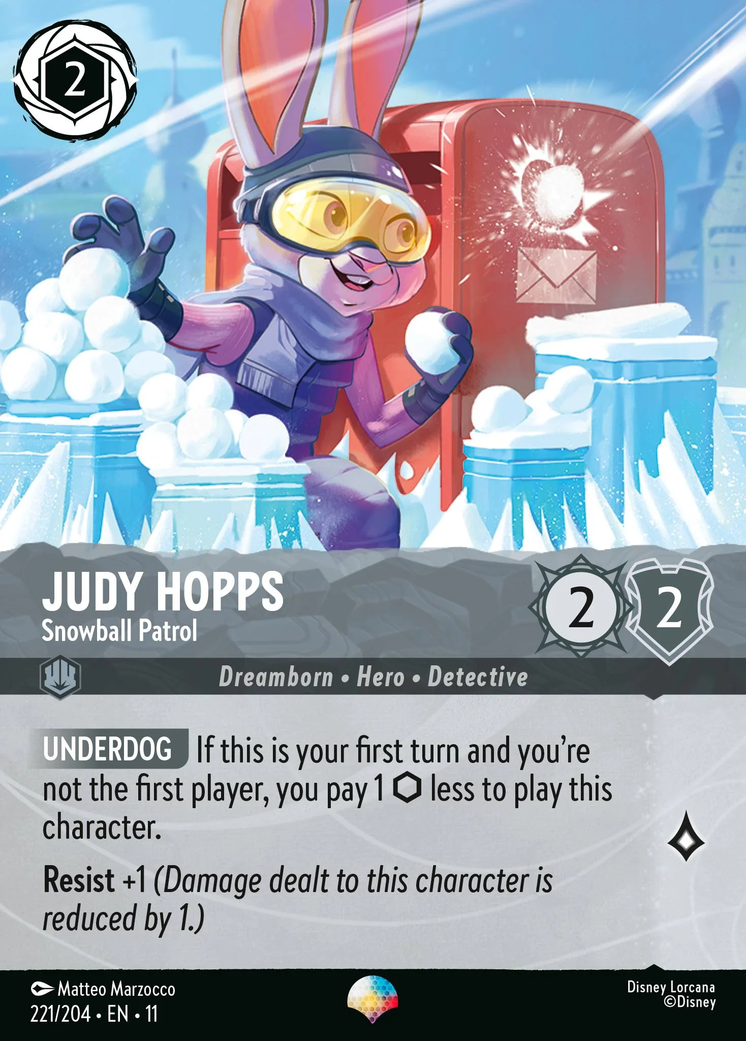 Judy Hopps - Snowball Patrol 221/204 from Winterspell