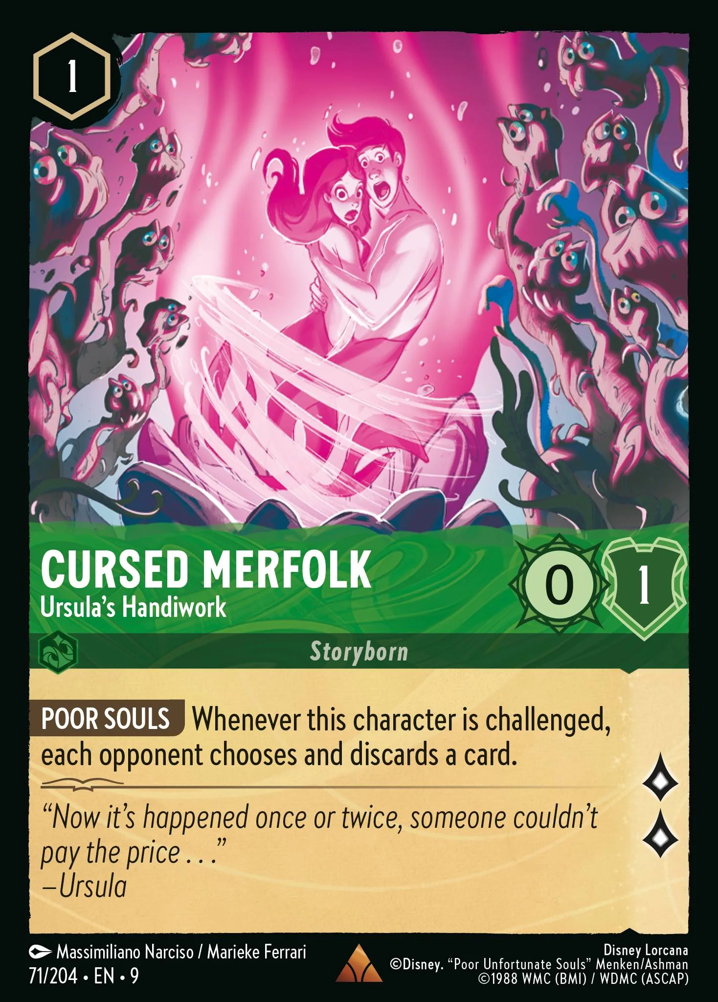 Cursed Merfolk - Ursula's Handiwork 71/204 from Fabled
