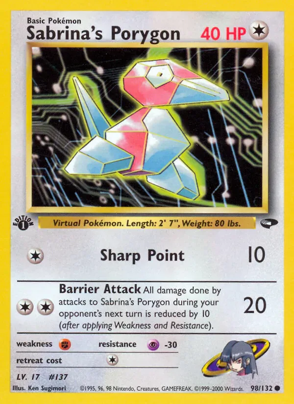 Sabrina's Porygon 98/132 from Gym Challenge